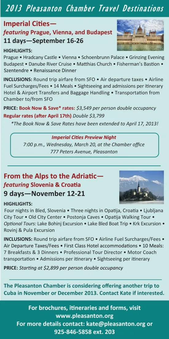 2013 Chamber Travel Destinations
