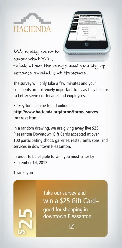 Take the Hacienda Services Survey
