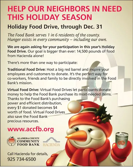 Hacienda Holiday Food Drive