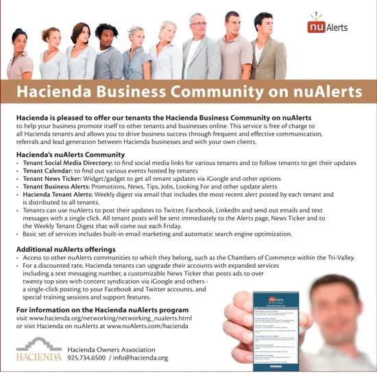 Hacienda Business Community nuAlerts