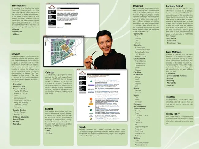Hacienda Web Site Information