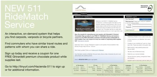 New 511 RideMatch Service