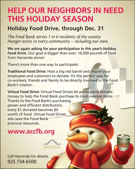Hacienda Holiday Food & Fund Drive
