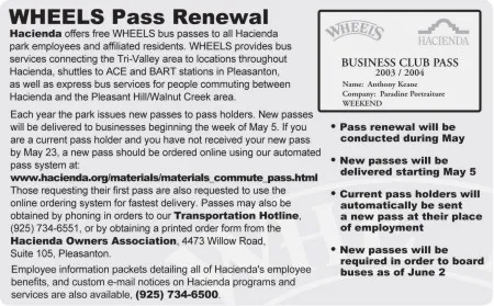 WHEELS Pass Renewal