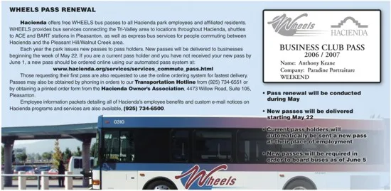 WHEELS Pass Renewal