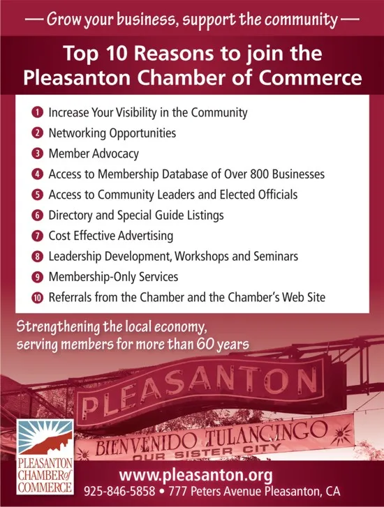 Top 10 Reasons to Join the Pleasanton Chamber